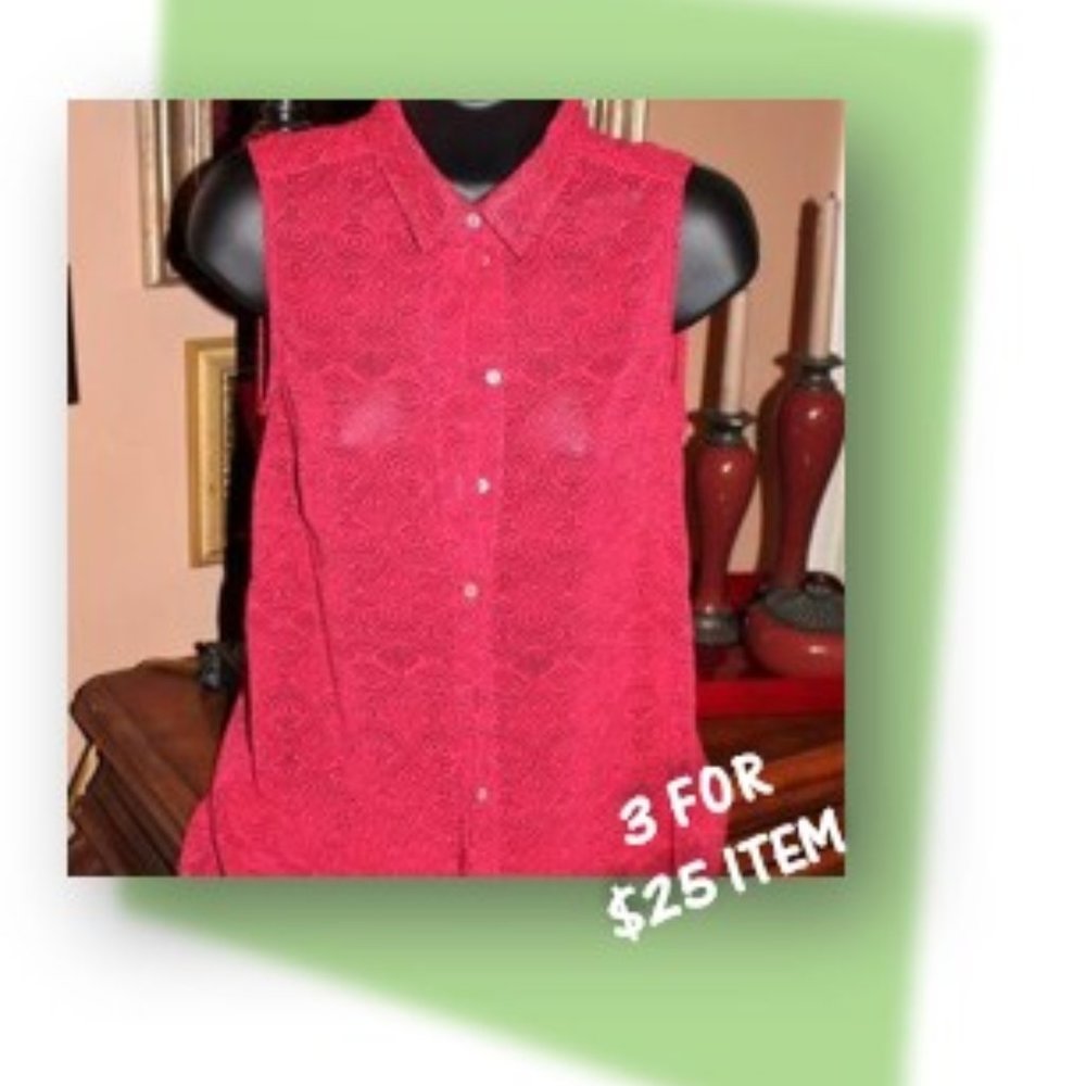 SHEER PATTERENED SUMMER BLOUSE